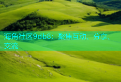 海角社区9db8：聚焦互动、分享、交流