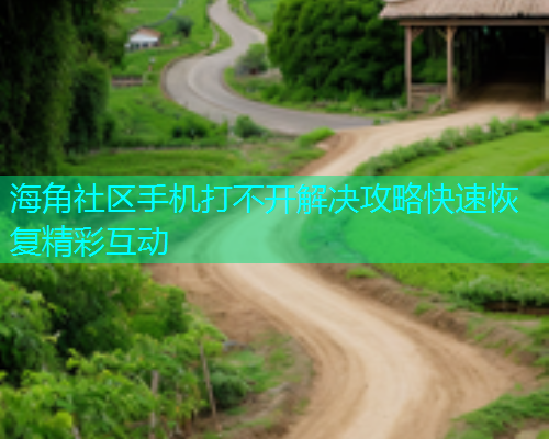 海角社区手机打不开解决攻略快速恢复精彩互动